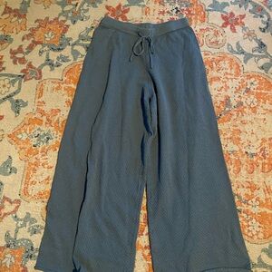 Blue Wide-Leg Pants